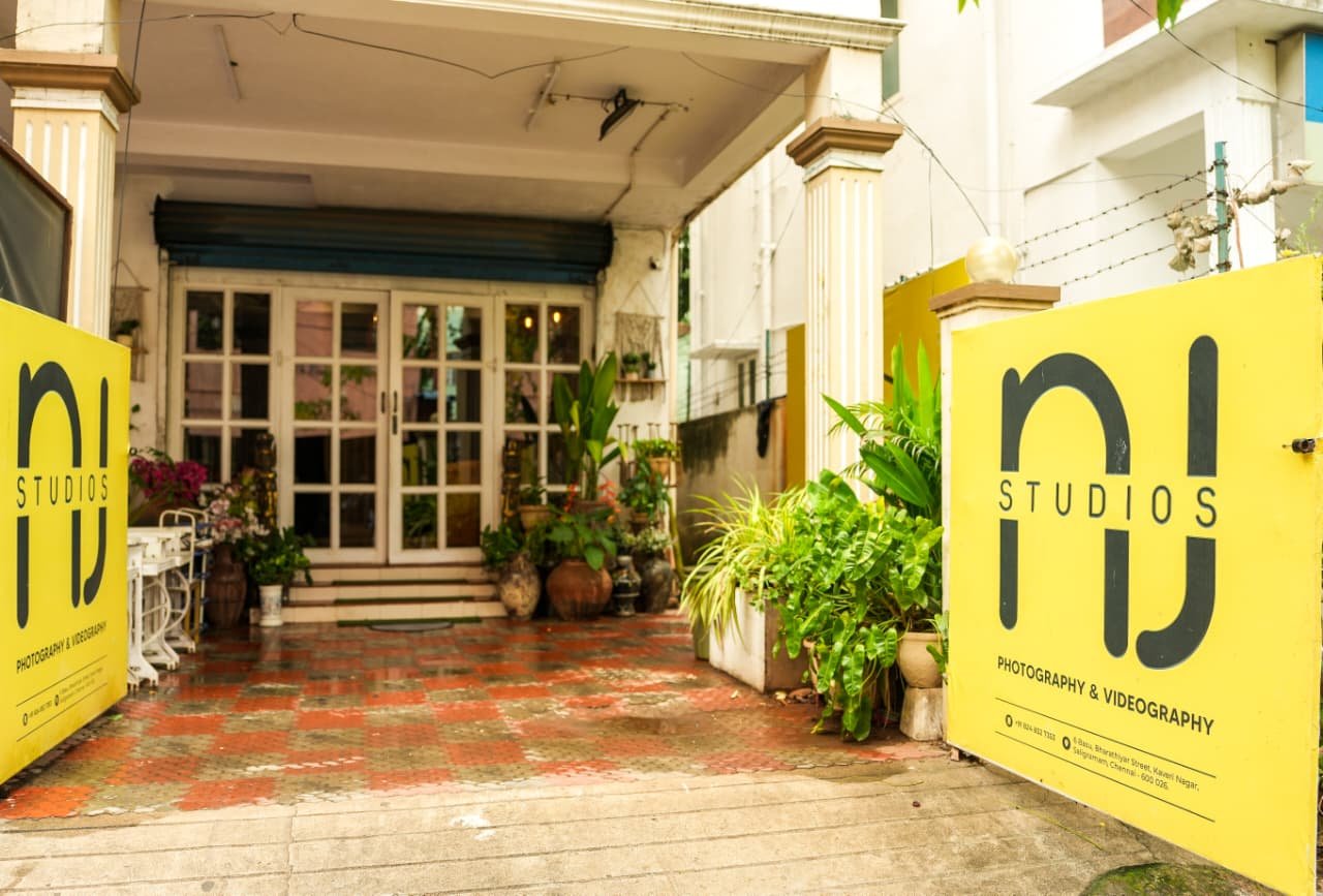 NJ Studio entrance at Saligramam Chennai